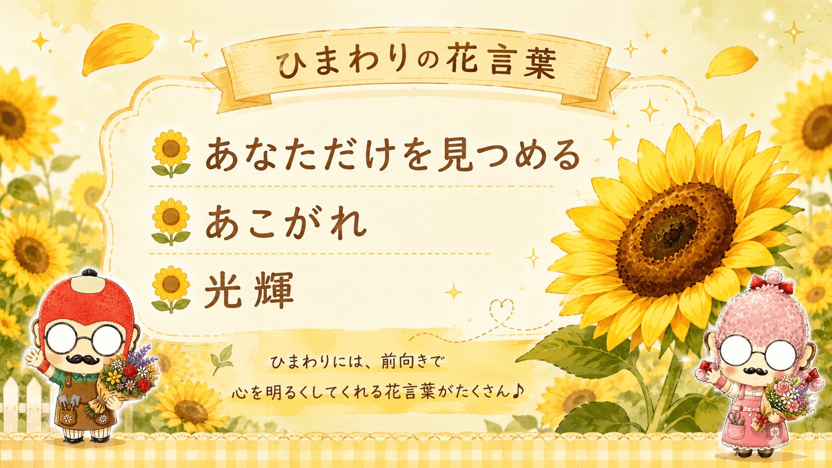 ひまわりの代表的な花言葉