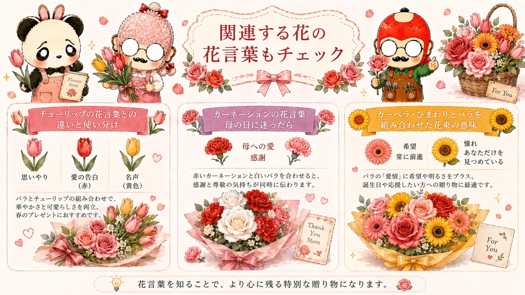 バラに関連する花と花言葉