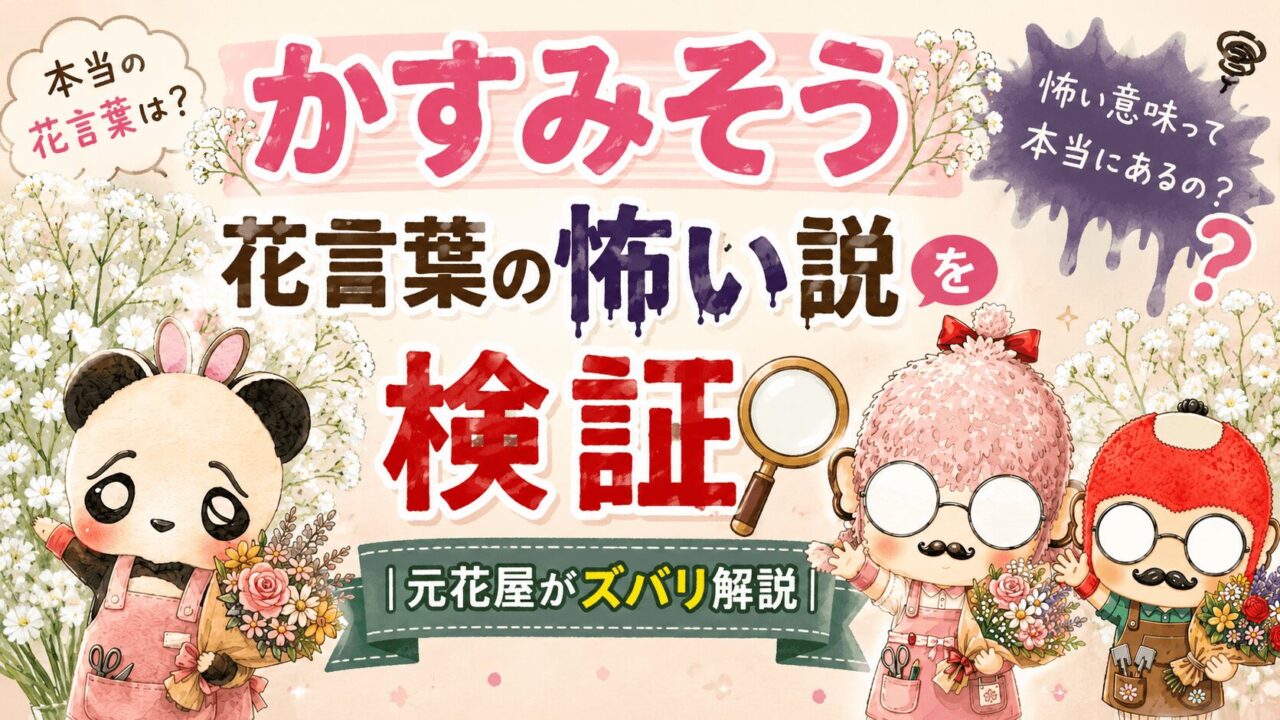 かすみそうの花言葉が怖い説を検証｜元花屋がズバリ解説