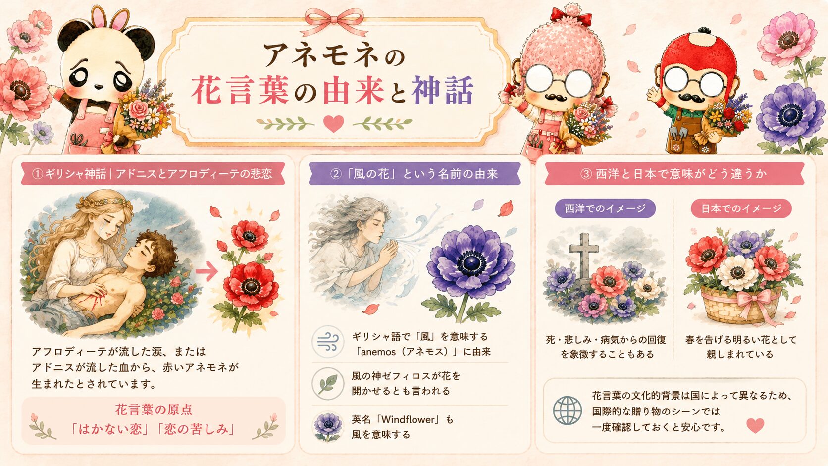 アネモネの花言葉と由来