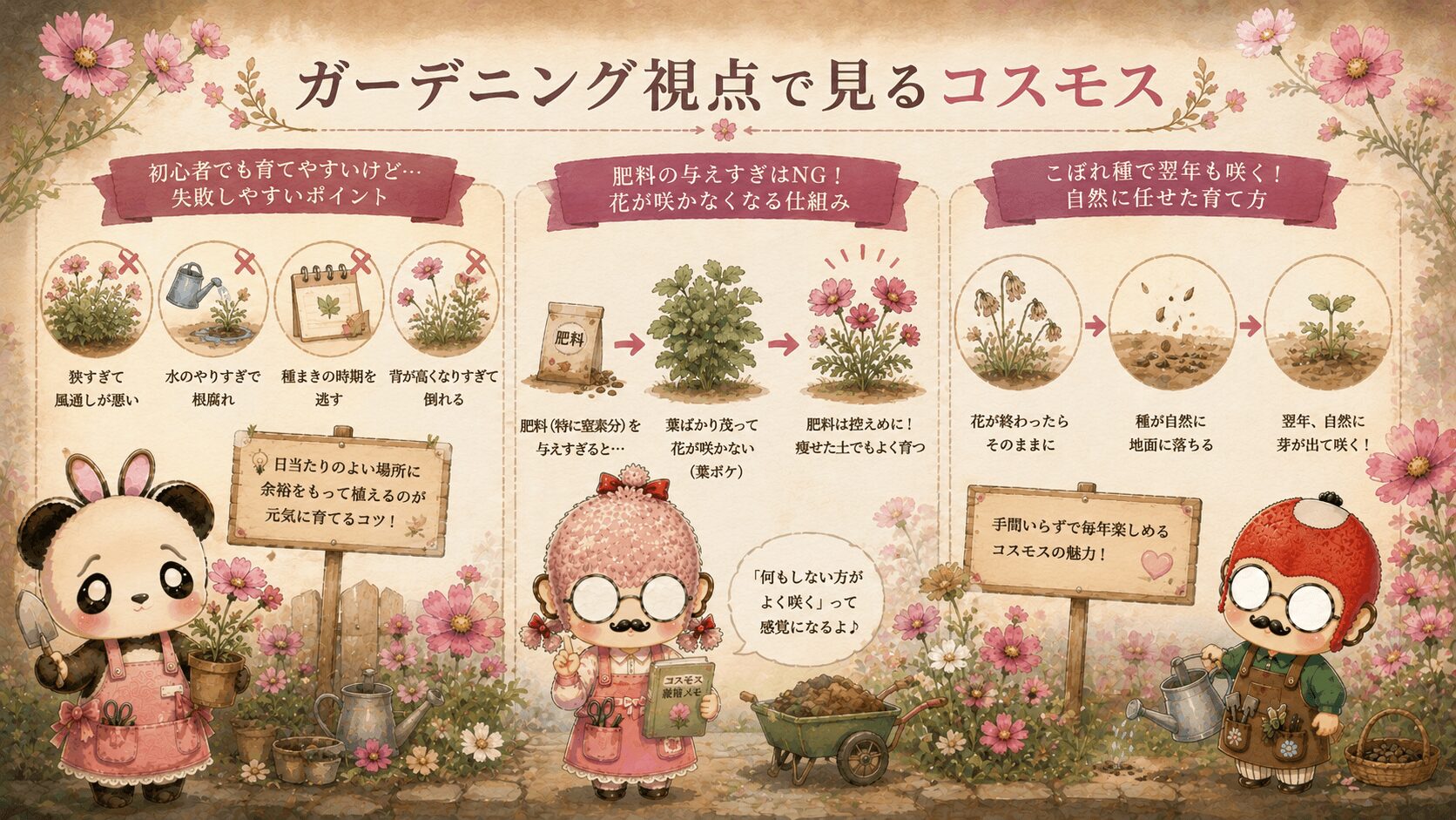 ガーデニング視点で見るコスモス