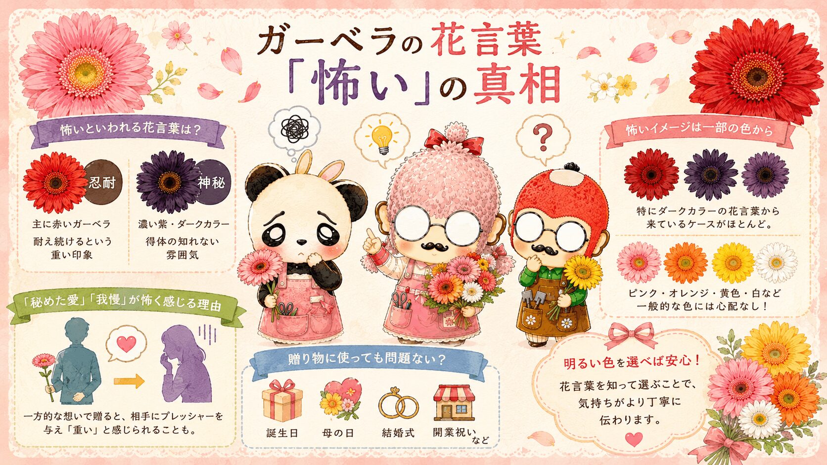 ガーベラの花言葉は怖い？