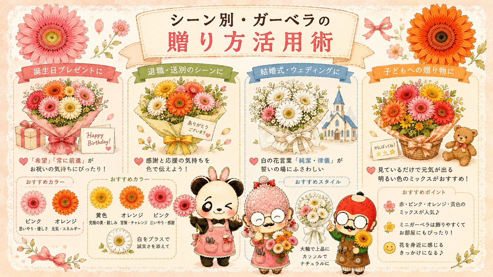 ガーベラの贈り方