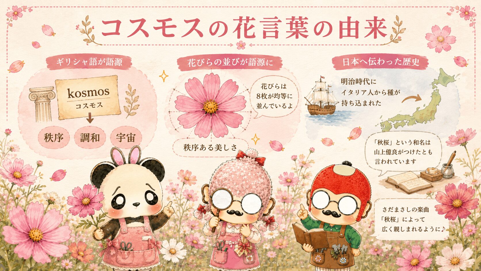コスモスの花言葉の由来