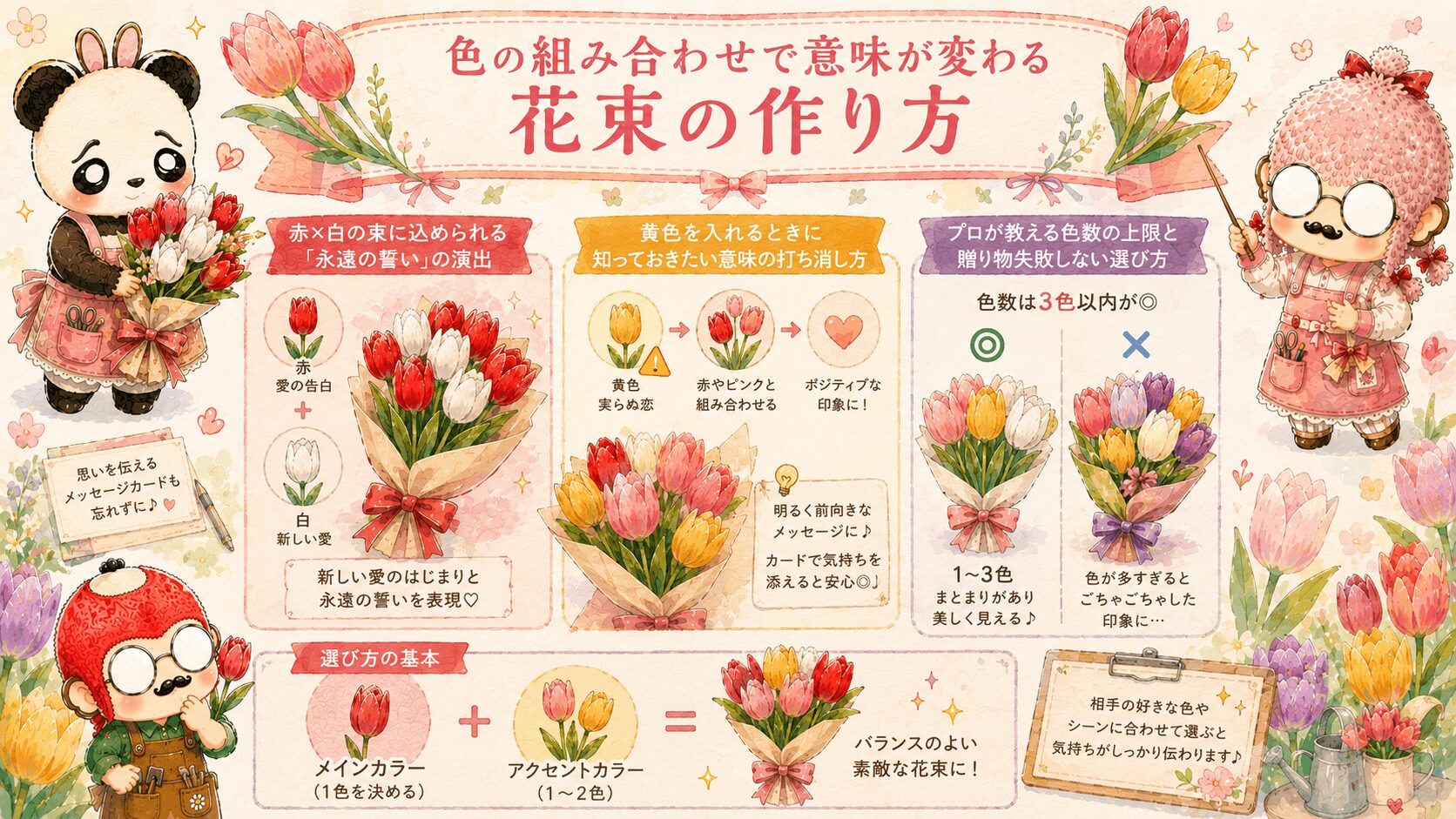 チューリップの花束