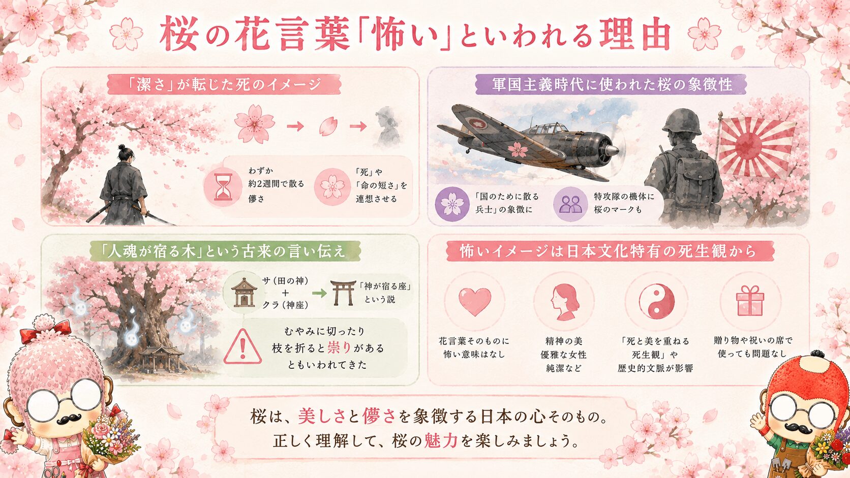 桜の花言葉は怖いのか