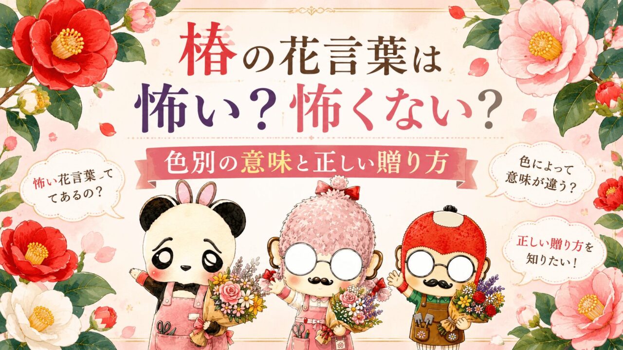 椿の花言葉は怖い？怖くない？色別の意味と正しい贈り方
