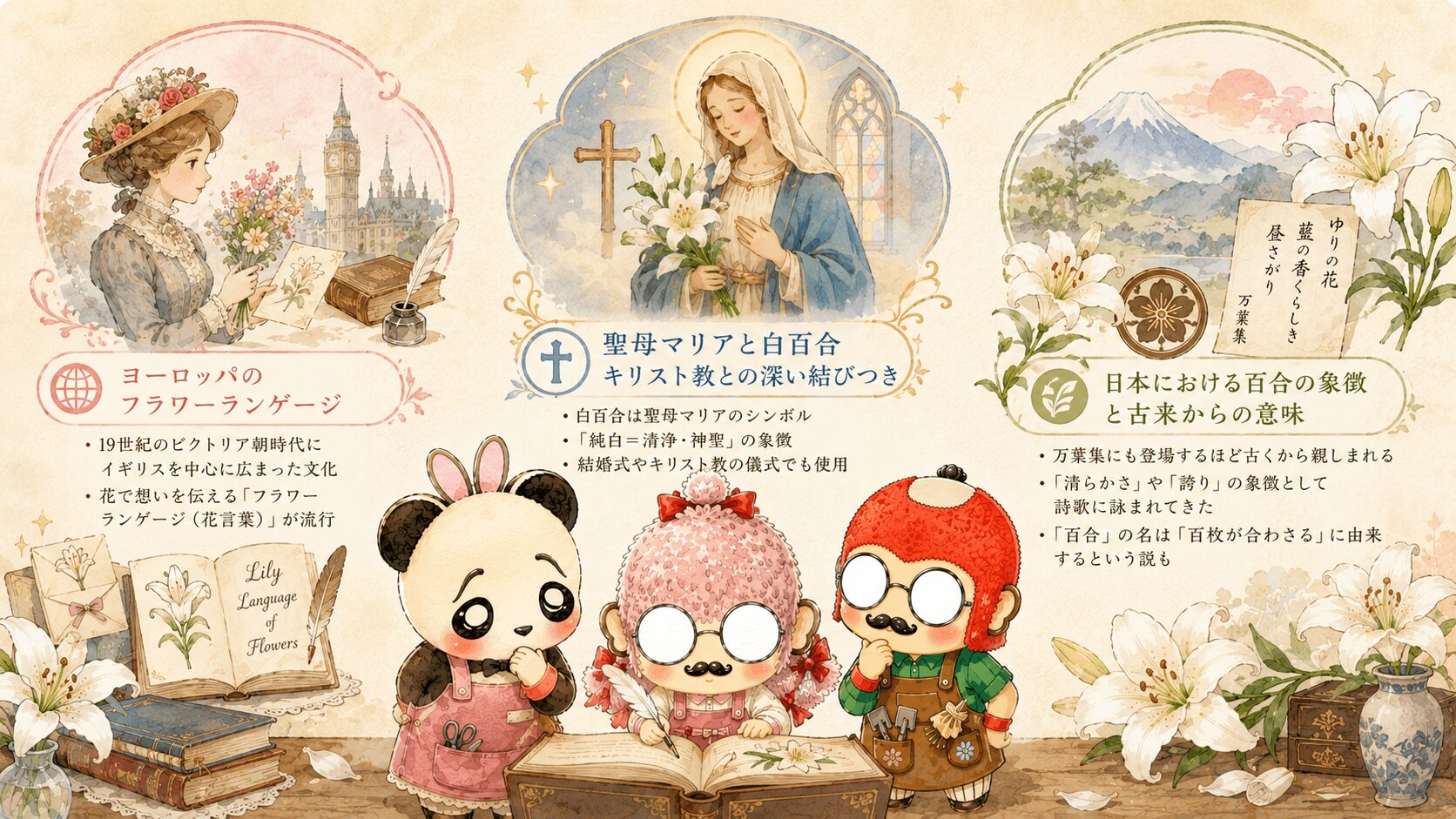 百合の花言葉の由来と歴史