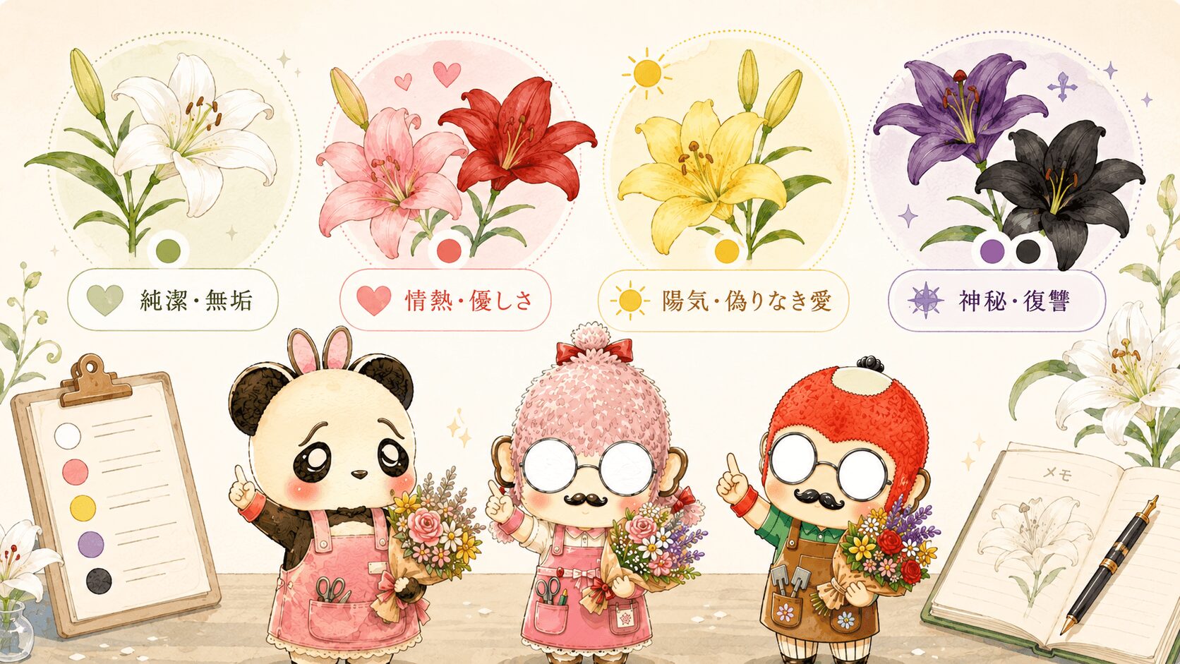百合の花言葉一覧