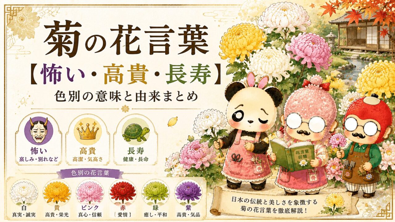 菊の花言葉【怖い・高貴・長寿】色別の意味と由来まとめ