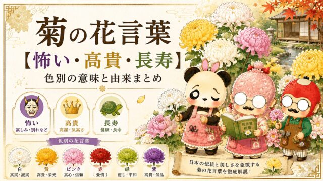 菊の花言葉【怖い・高貴・長寿】色別の意味と由来まとめ