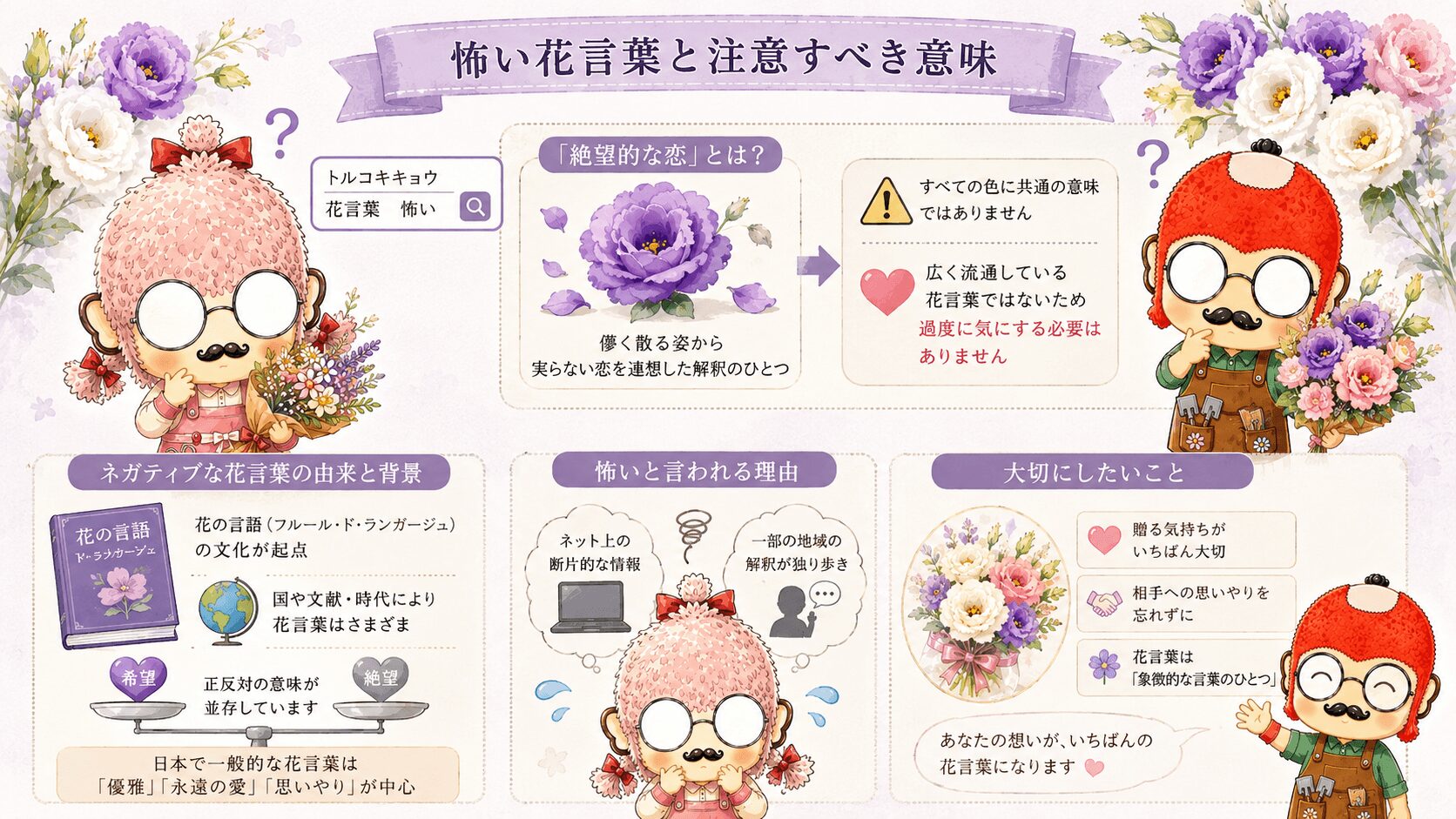 トルコキキョウの花言葉で注意すること