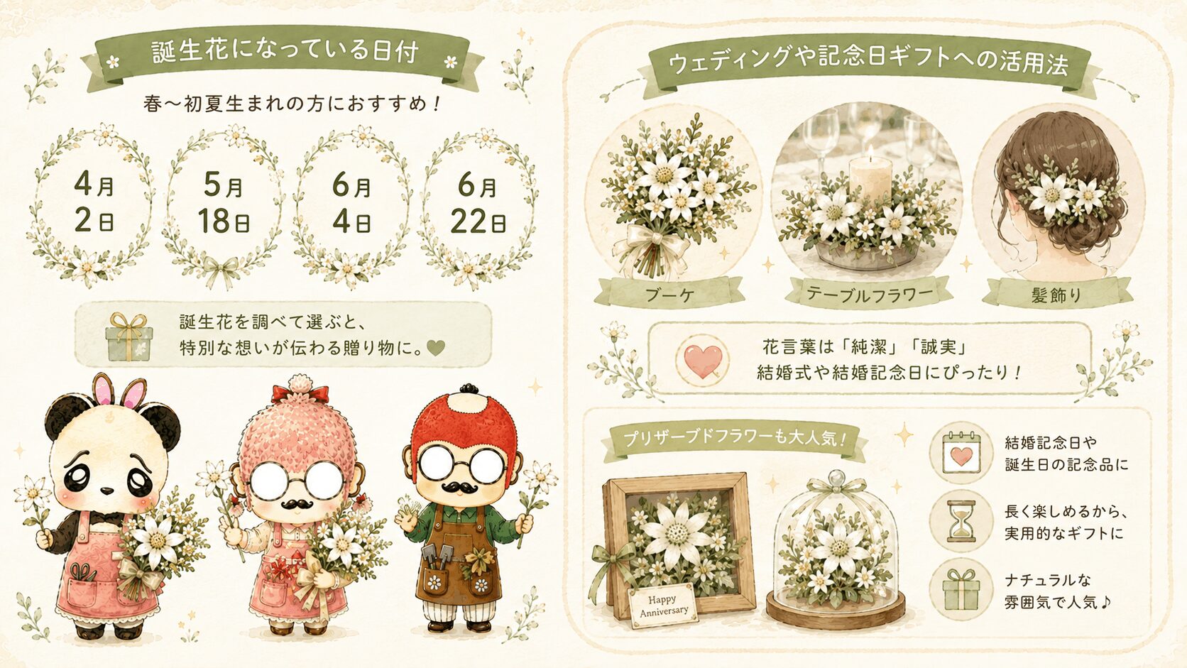 フランネルフラワーの誕生花
