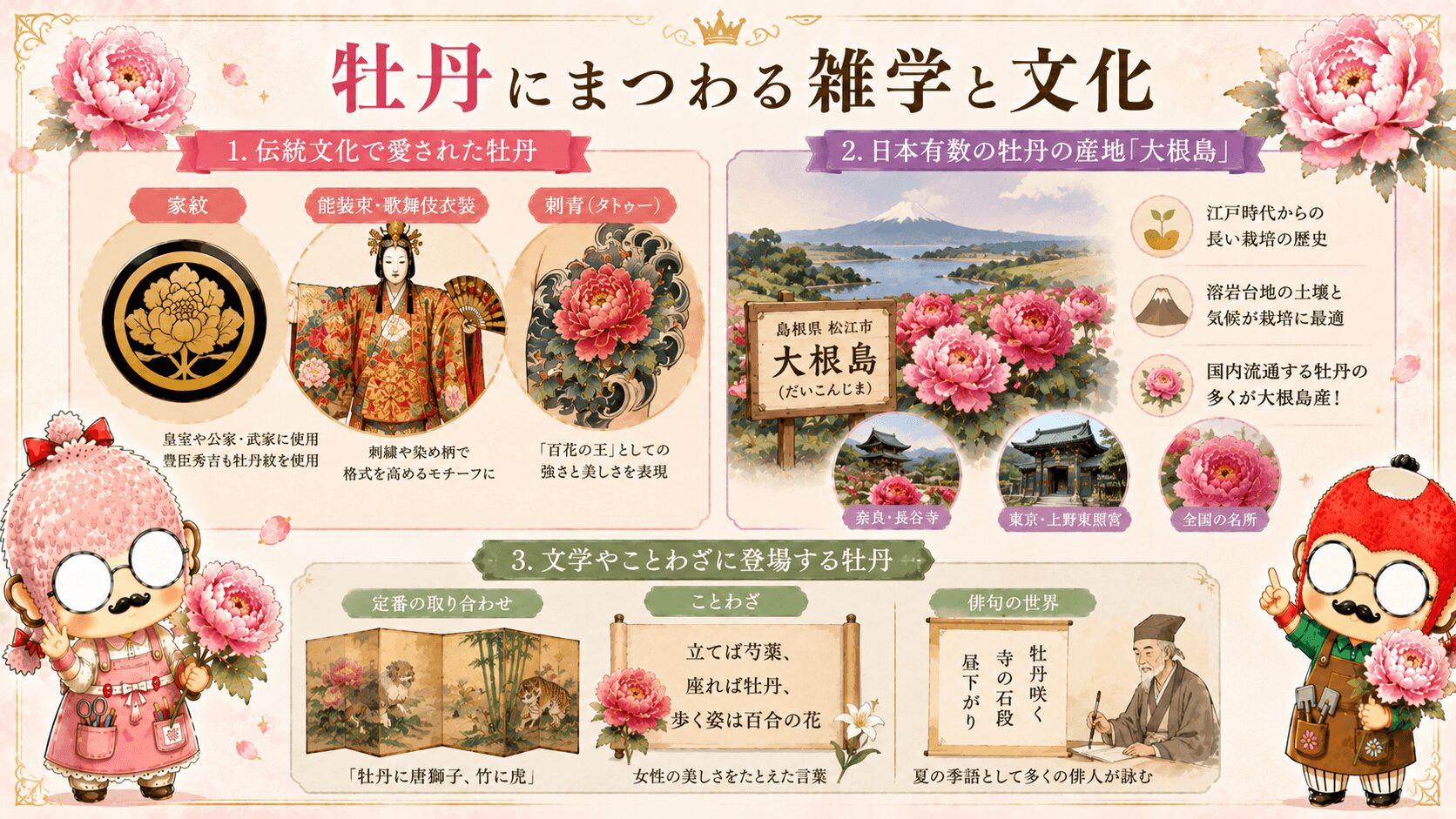 牡丹にまつわる雑学と文化