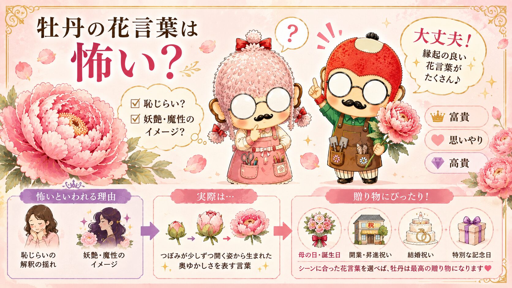 牡丹の花言葉は怖いの?