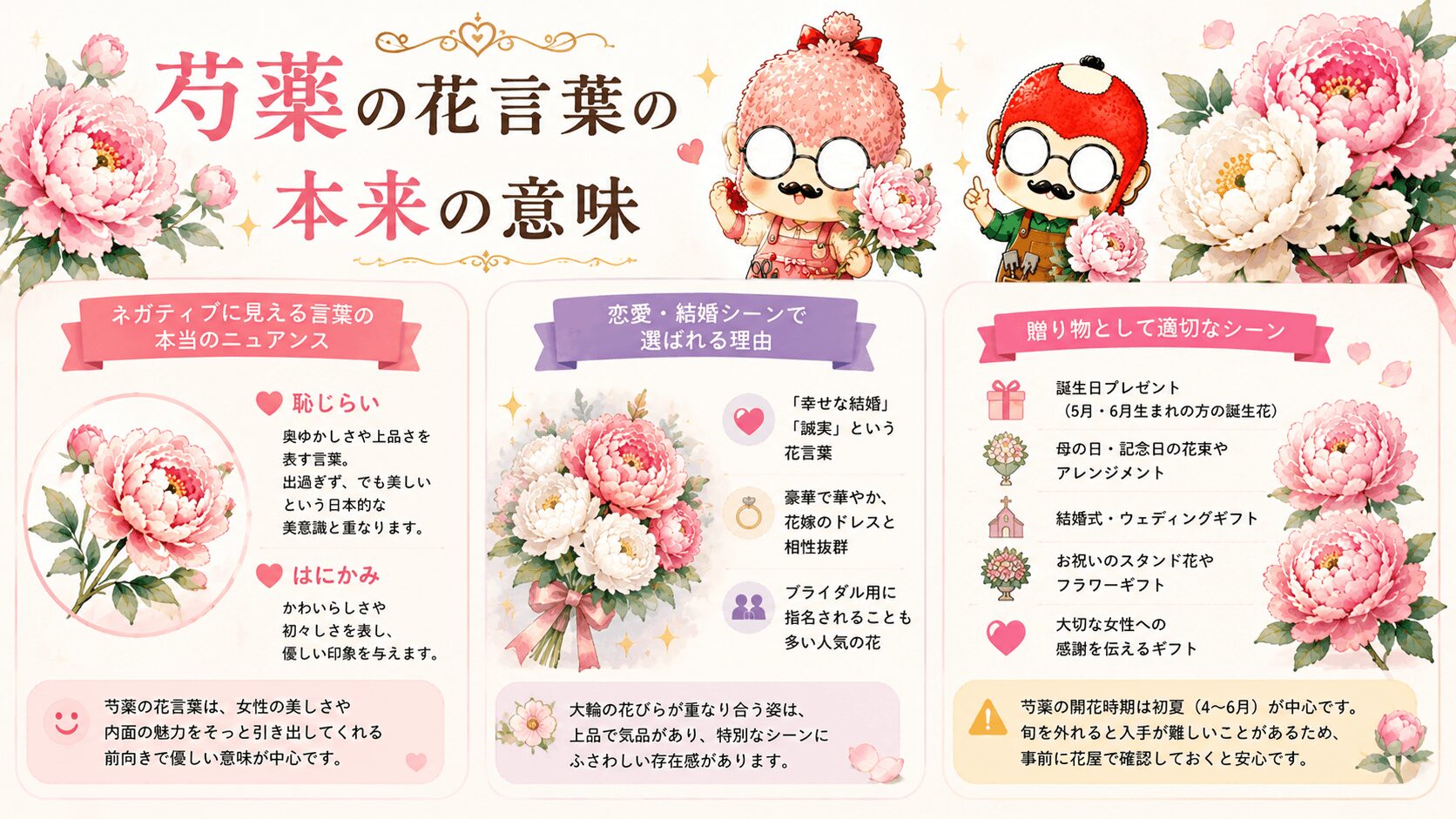 芍薬の花言葉と贈り物