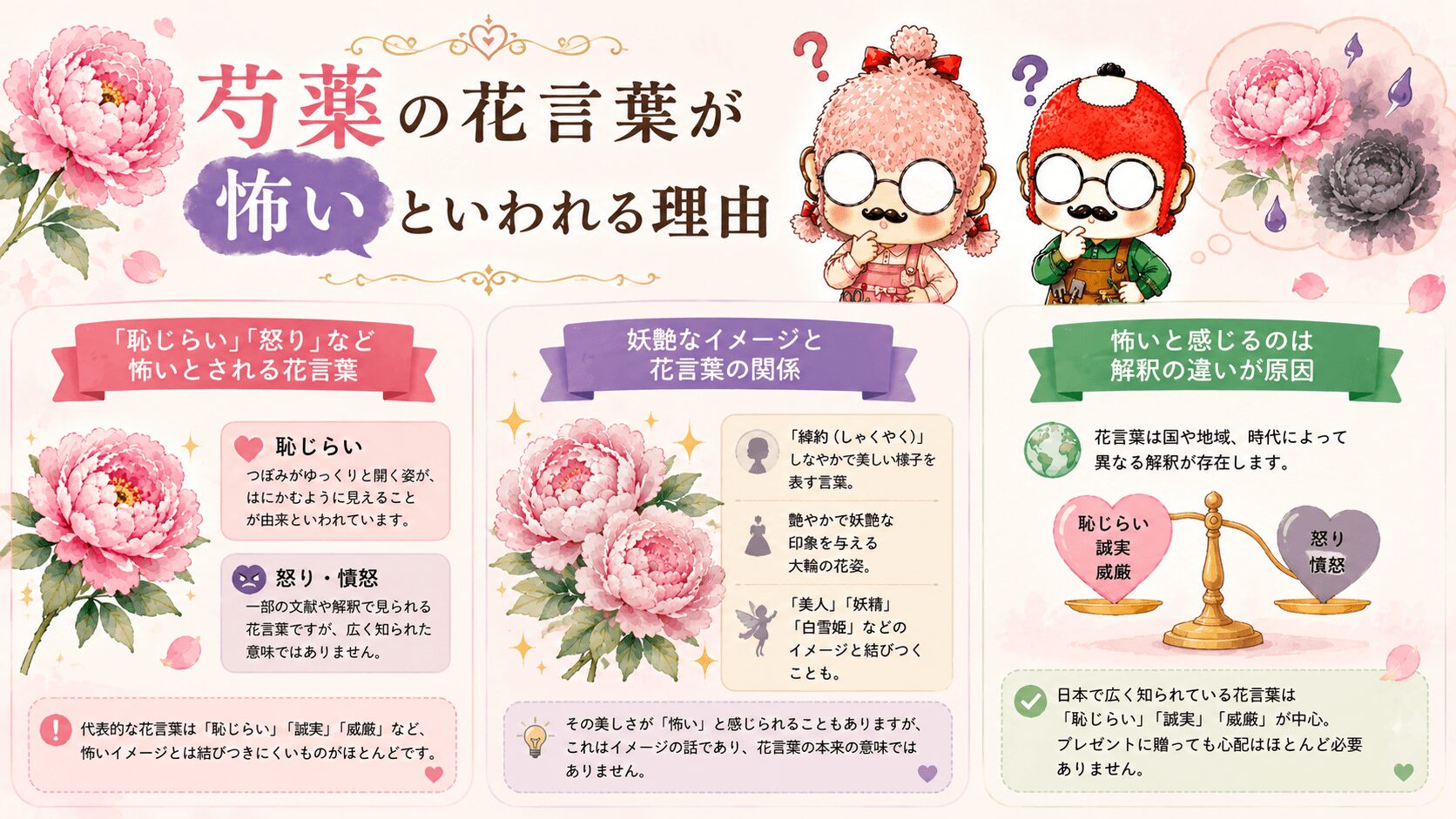 芍薬の花言葉は怖いの？