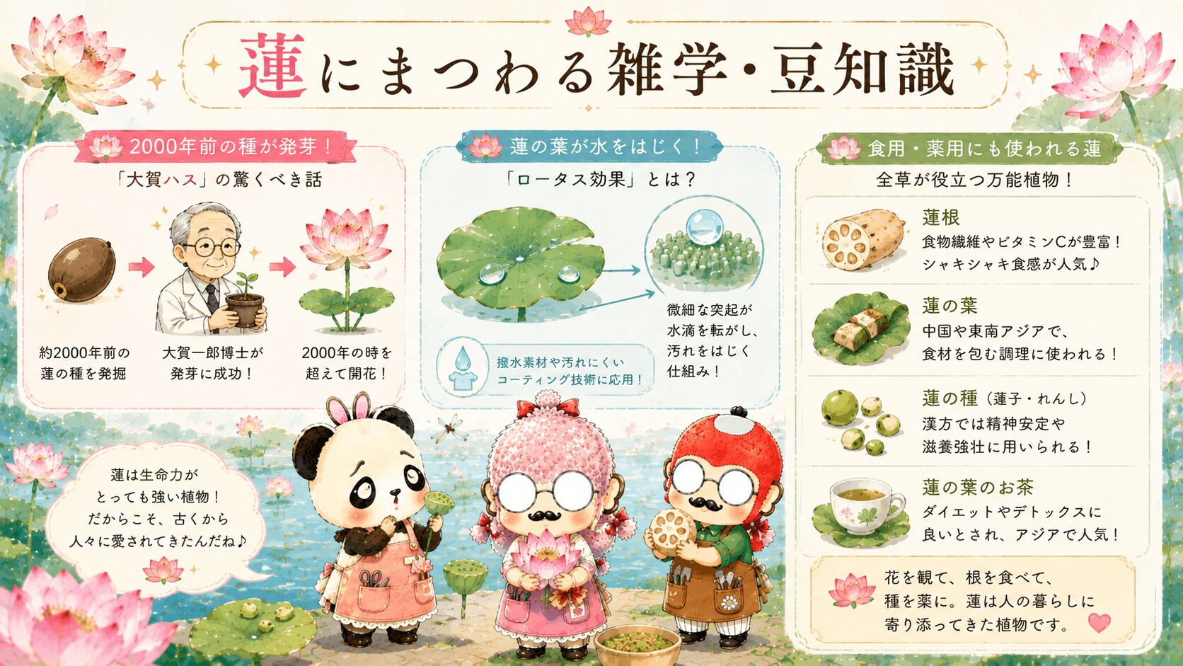 蓮にまつわる雑学や豆知識