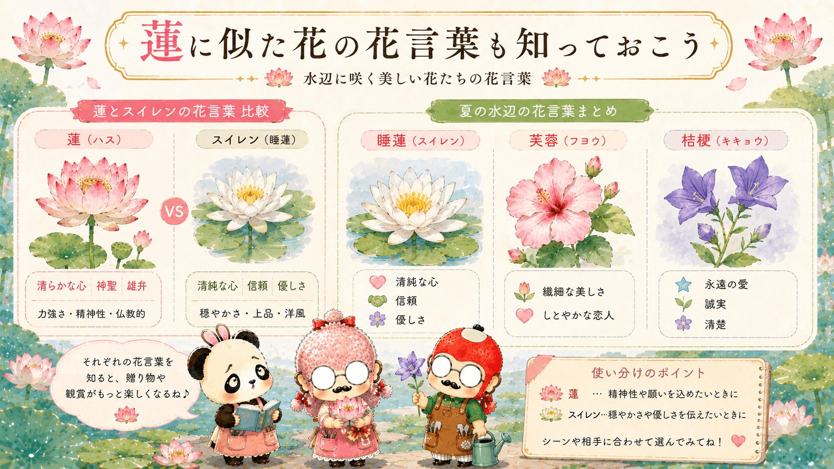 蓮に似た花言葉を持つ花
