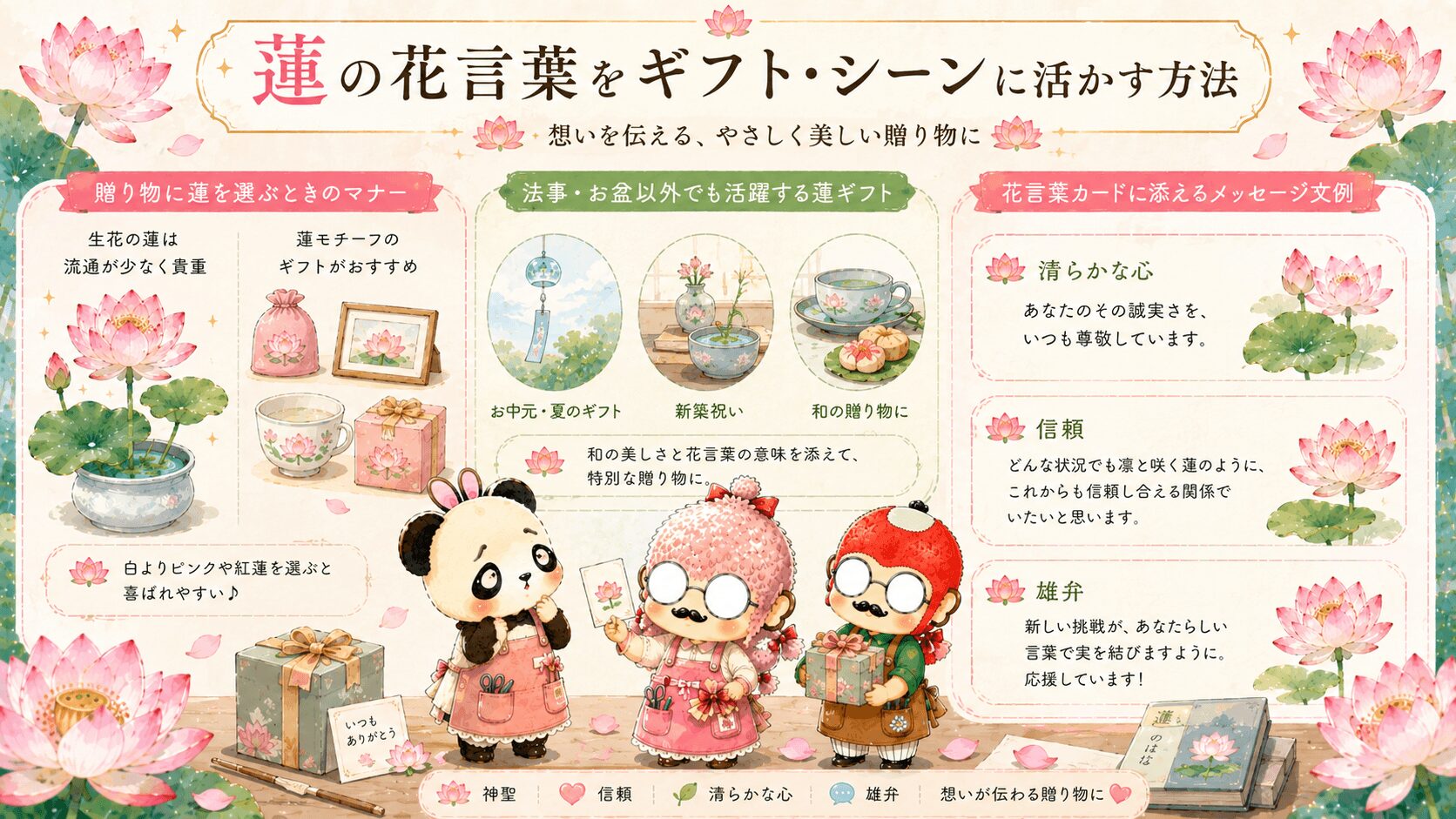 蓮の花言葉を贈る時に活かす方法