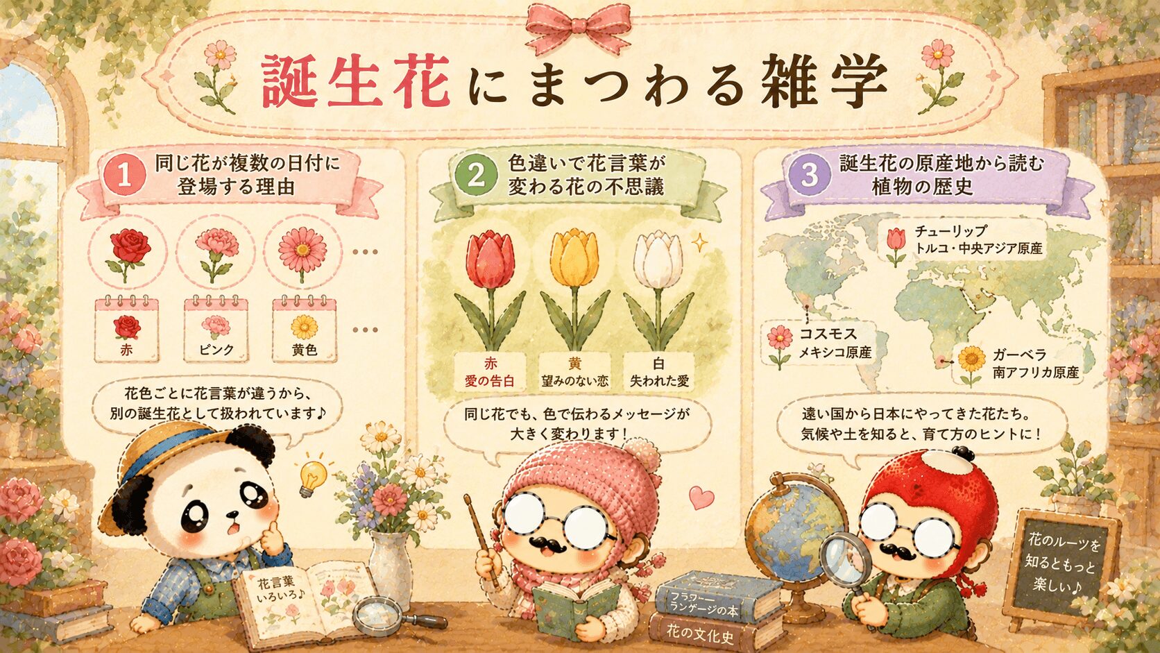 誕生花にまつわる雑学