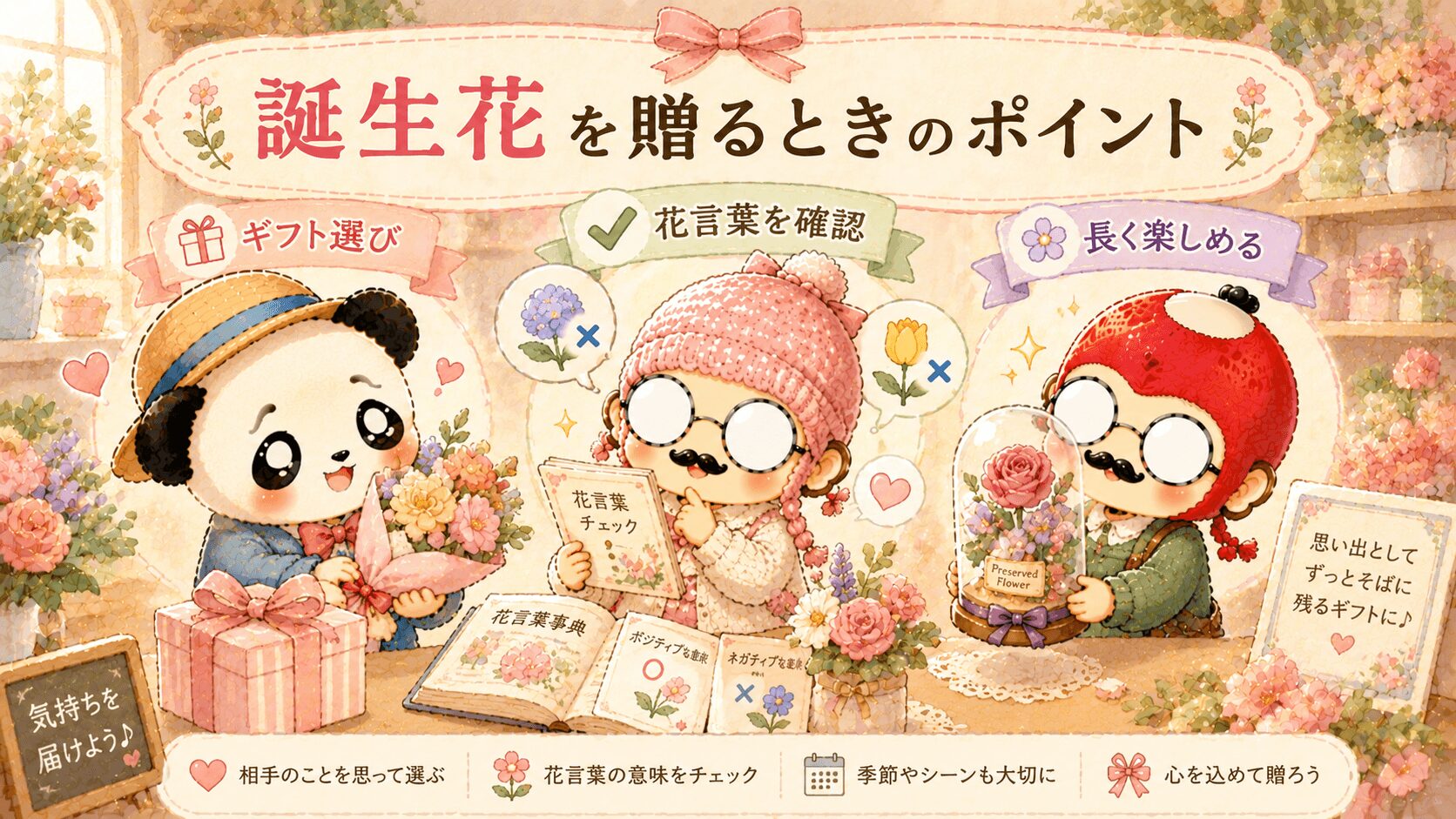 誕生花を贈る時のポイント