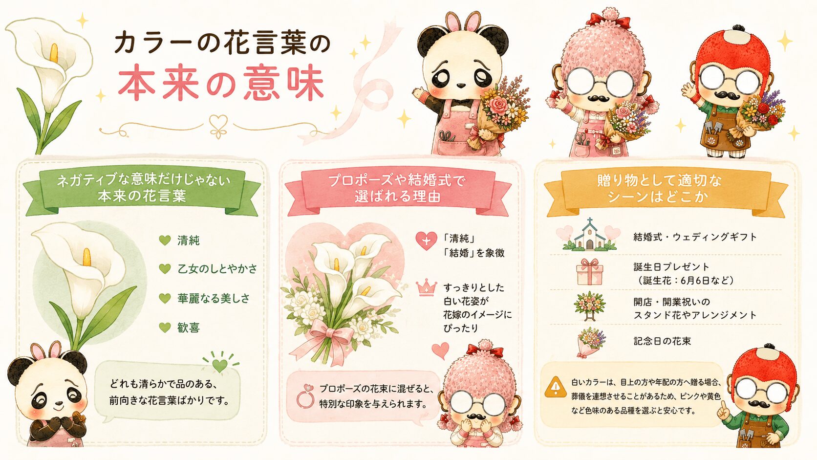 カラーの花言葉の本当の意味