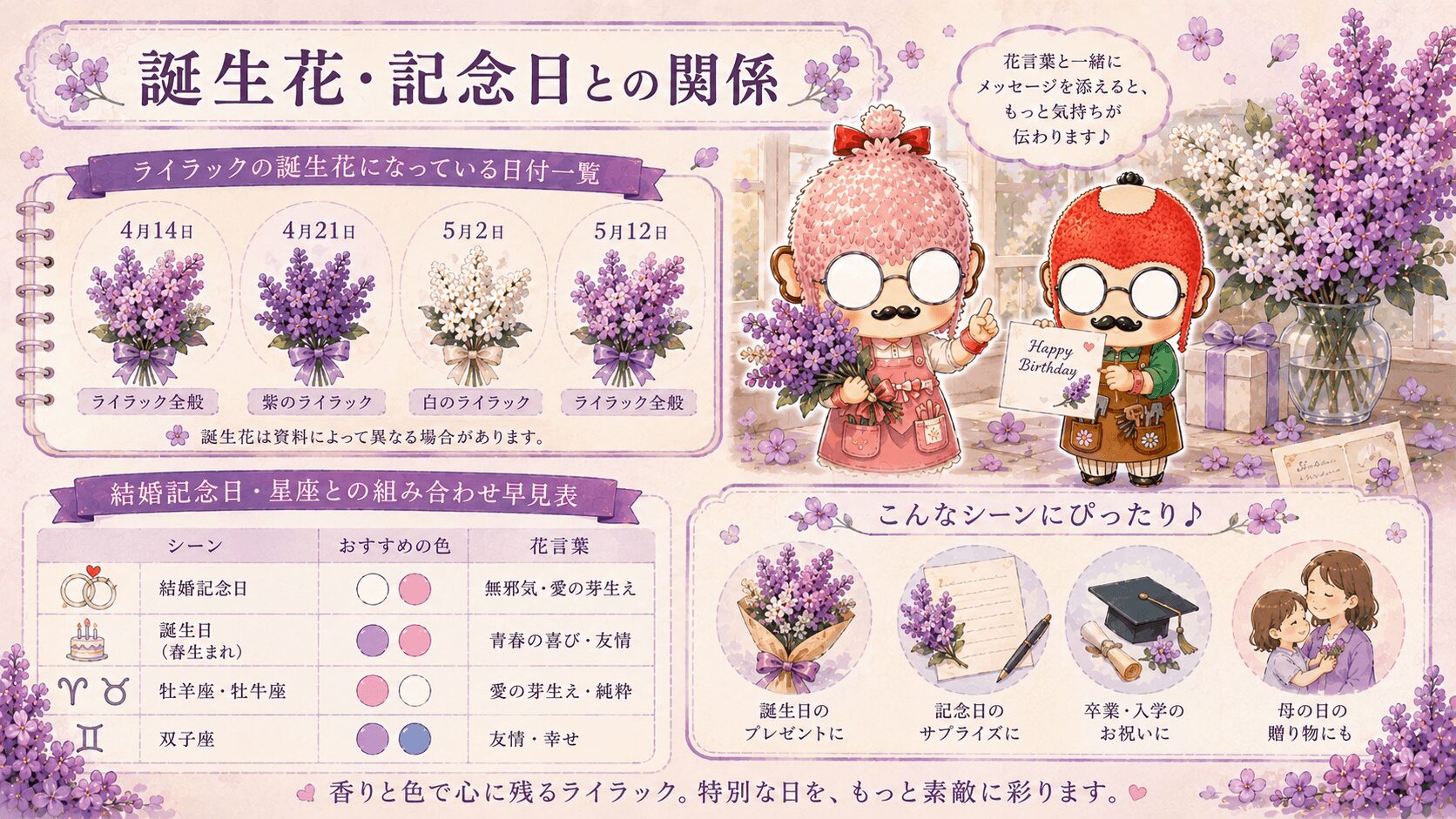 ライラックの誕生花