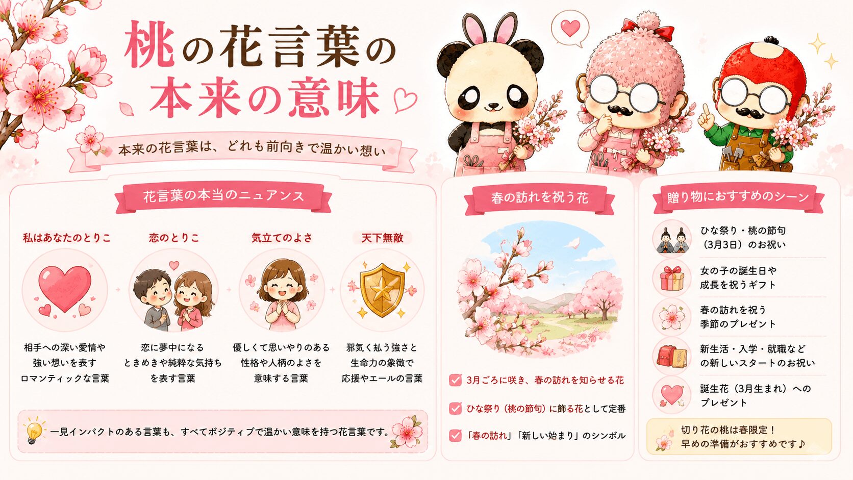 桃の花言葉と春の贈り物