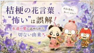 桔梗の花言葉「怖い」は誤解！永遠の愛に込められた切ない由来