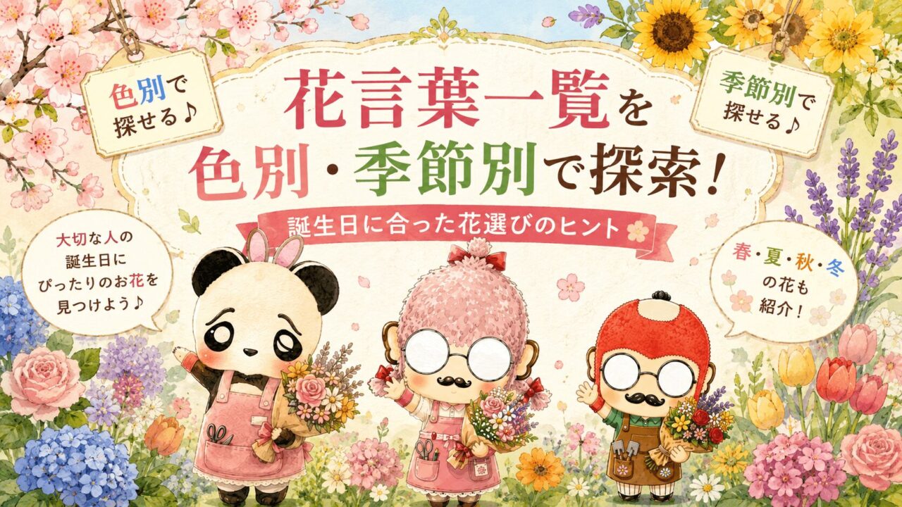 花言葉一覧を色別・季節別で探索！誕生日に合った花選びのヒント