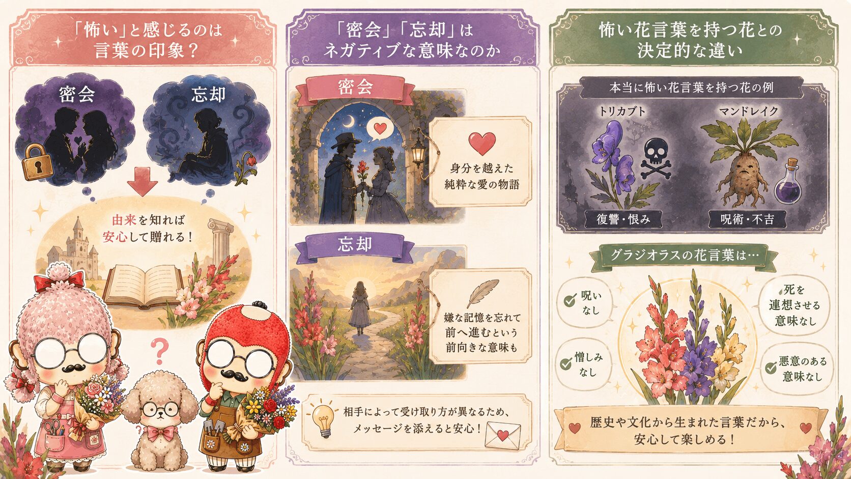 グラジオラスの花言葉が怖いといわれる理由