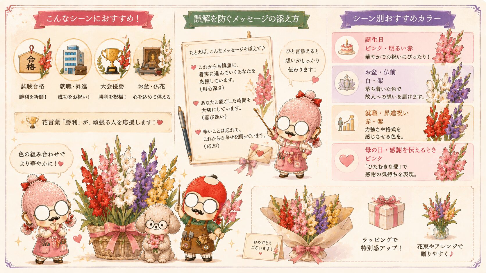 グラジオラスをプレゼントする時の活用方法