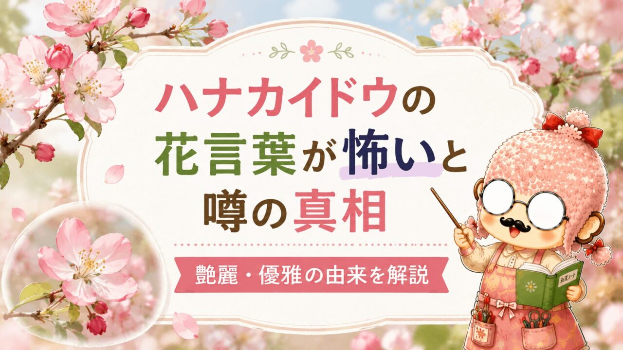ハナカイドウの花言葉が怖いと噂の真相|艶麗・優雅の由来を解説