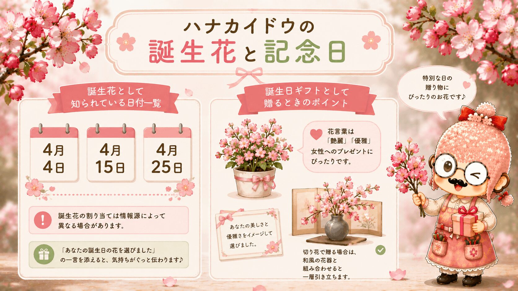ハナカイドウの誕生花