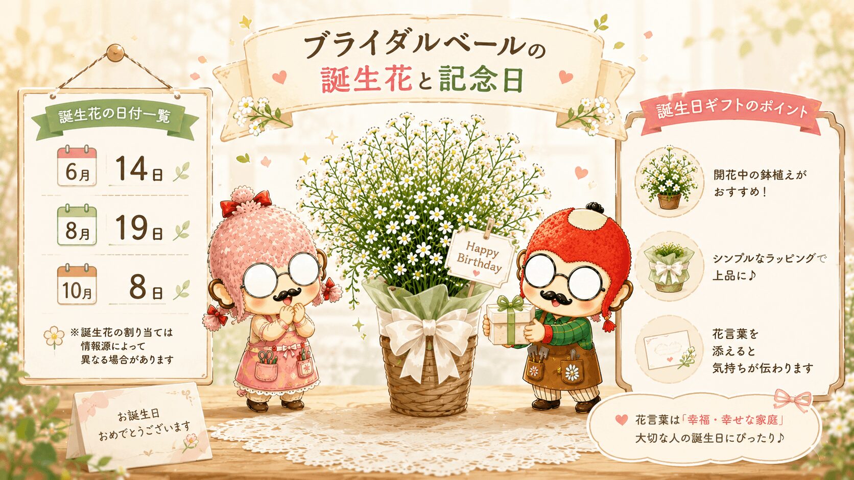 ブライダルベールの誕生花