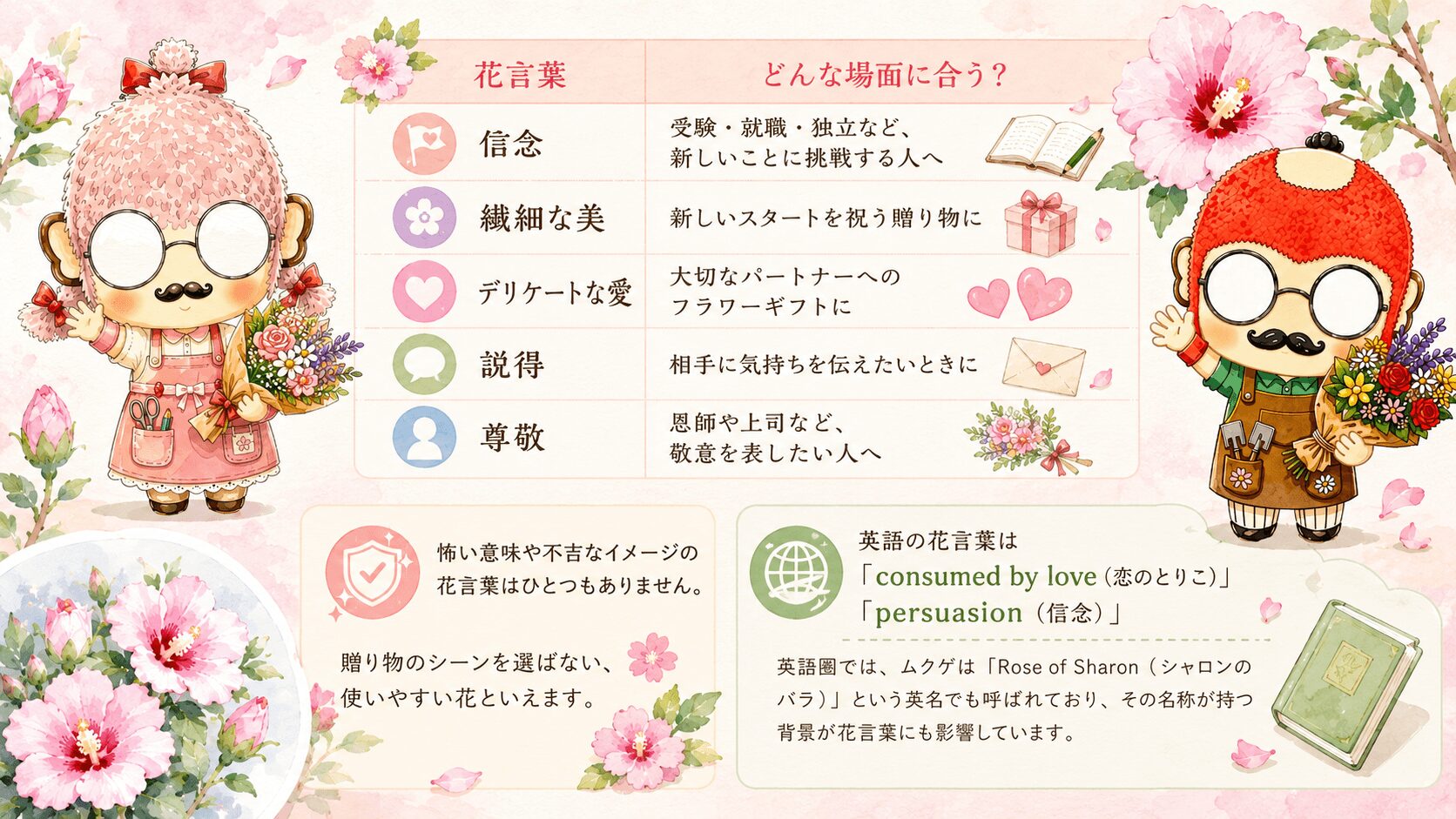 ムクゲの花言葉一覧