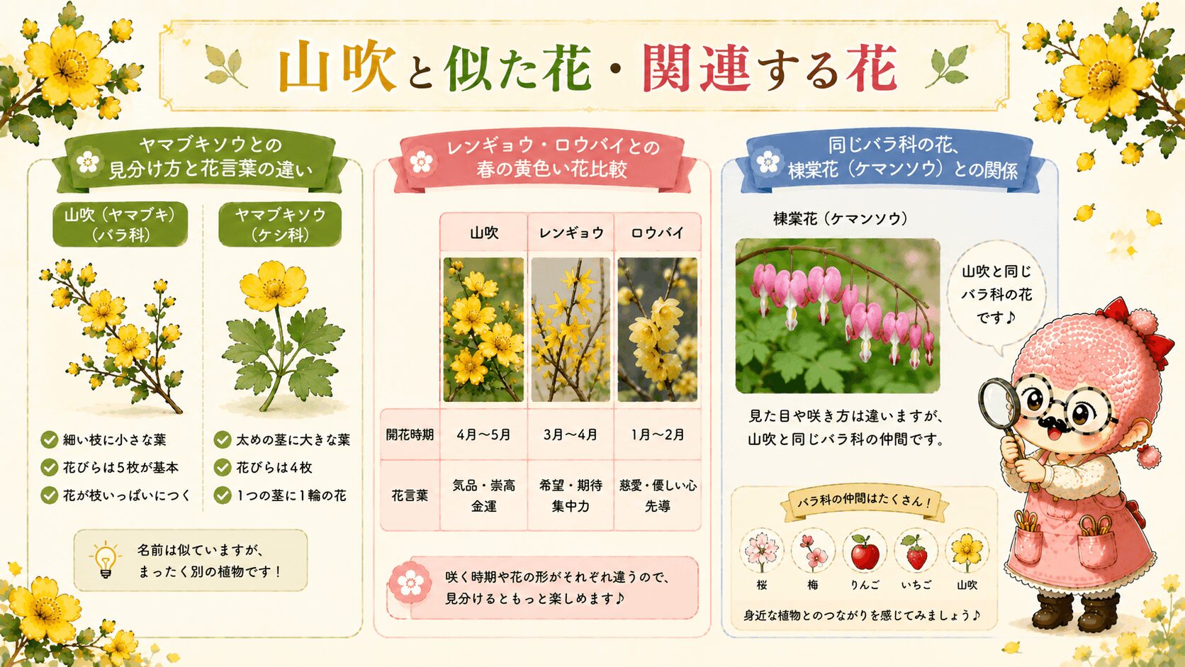 山吹と似た花