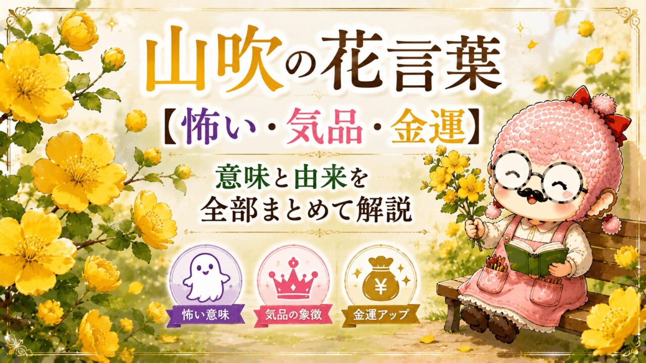 山吹の花言葉【怖い・気品・金運】意味と由来を全部まとめて解説