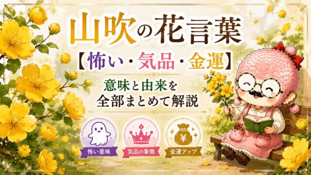 山吹の花言葉【怖い・気品・金運】意味と由来を全部まとめて解説