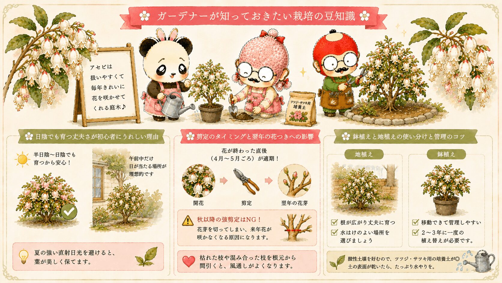 アセビのガーデニング活用