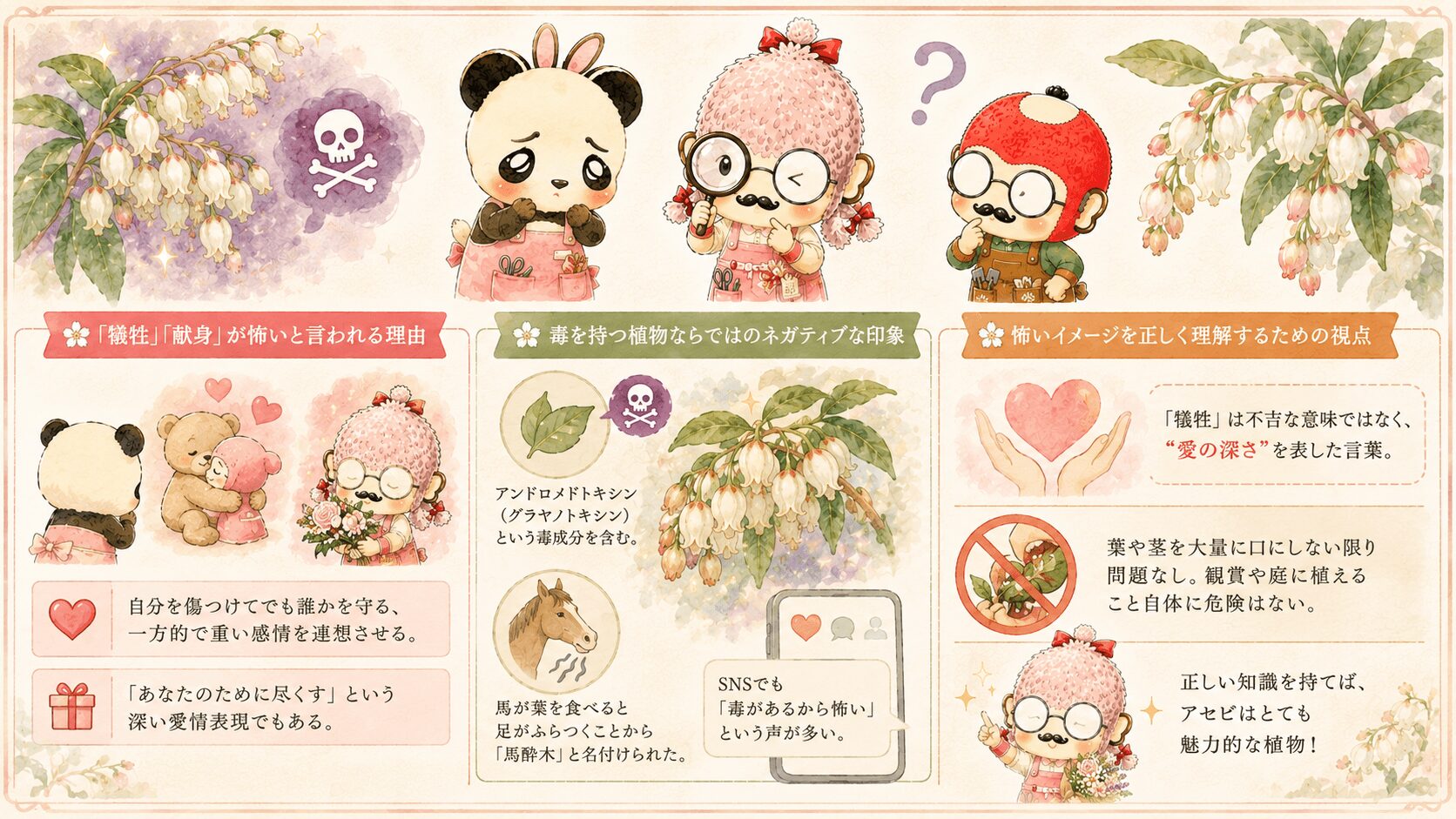 アセビの怖い花言葉とは