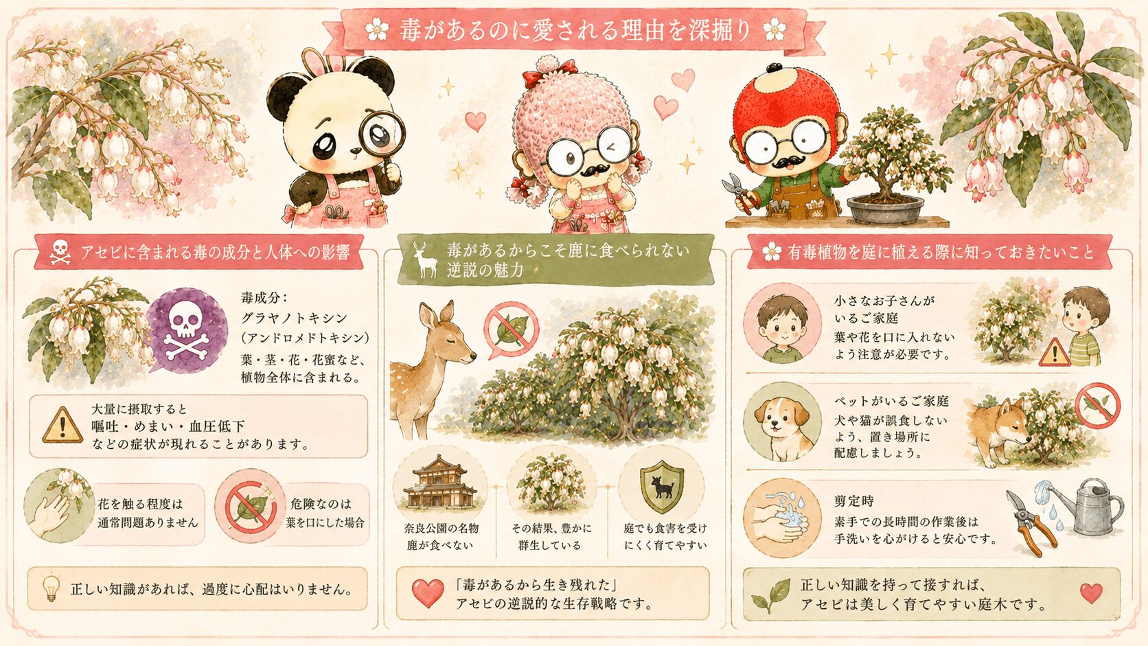 アセビの美しさと注意点