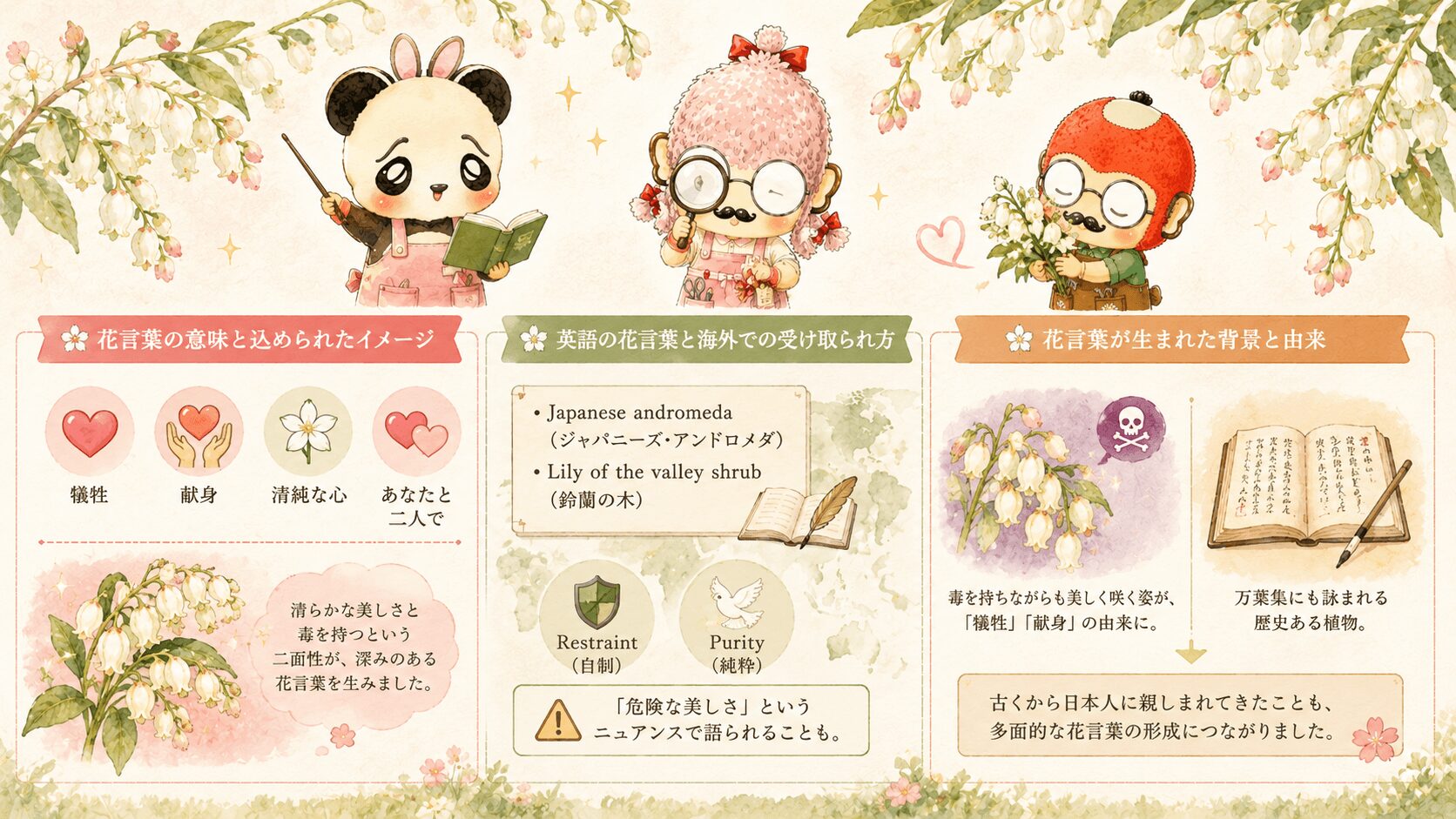 アセビの花言葉一覧