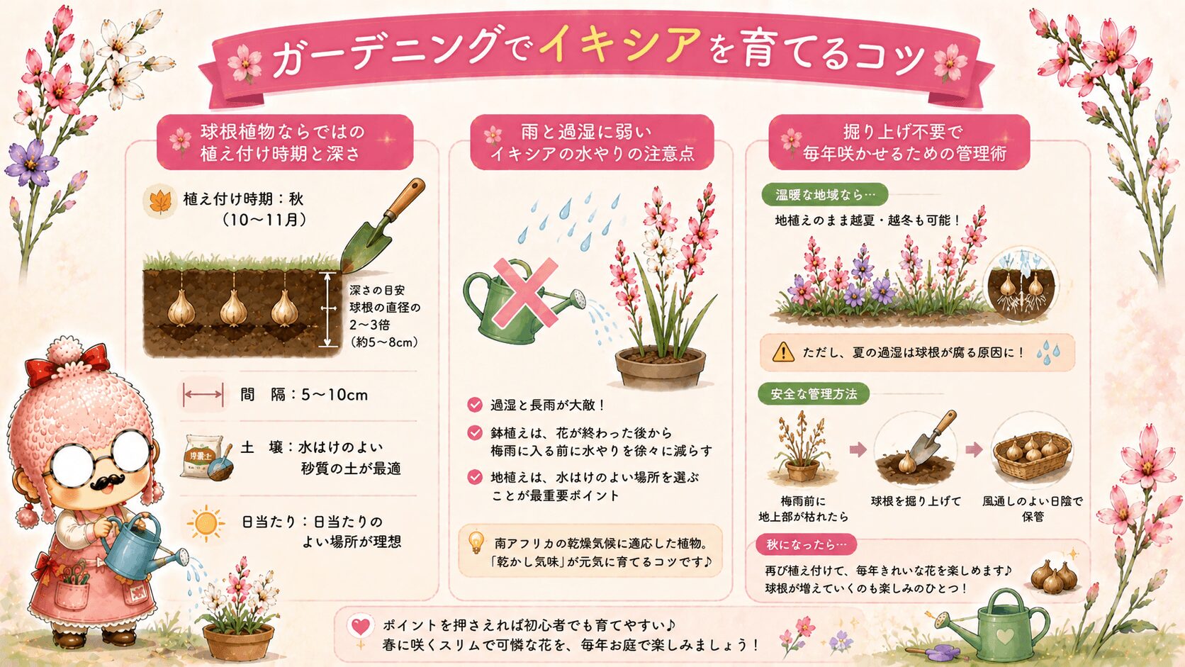 イキシアのガーデニング活用