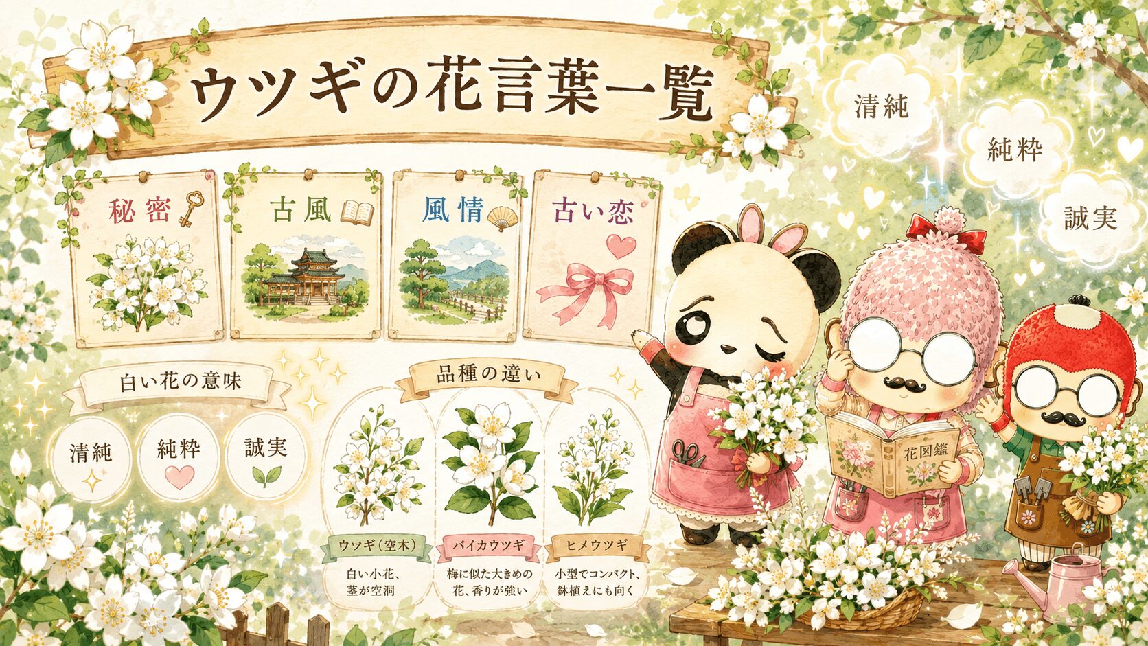 ウツギの花言葉一覧