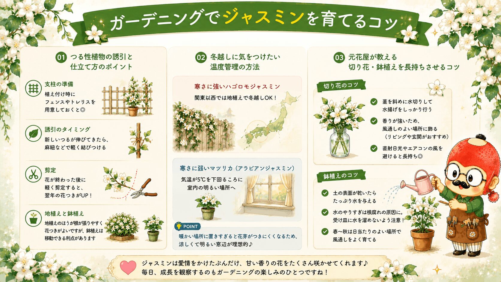 ガーデニングでジャスミンを育てるコツ