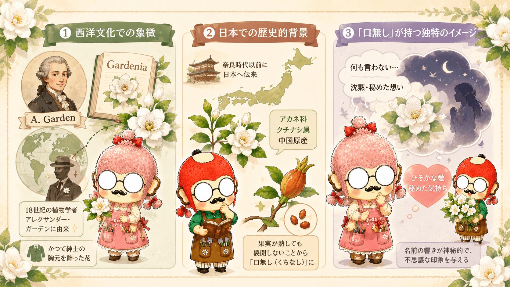 クチナシの花言葉の由来