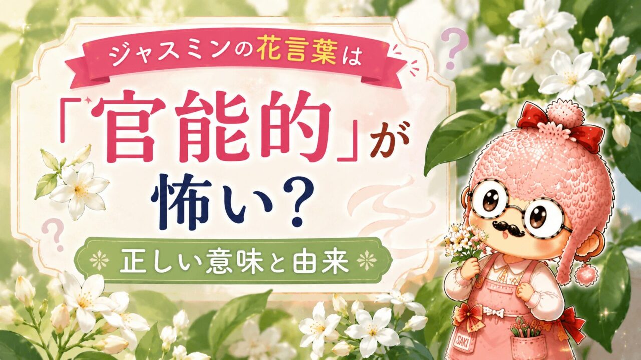 ジャスミンの花言葉は「官能的」が怖い?正しい意味と由来