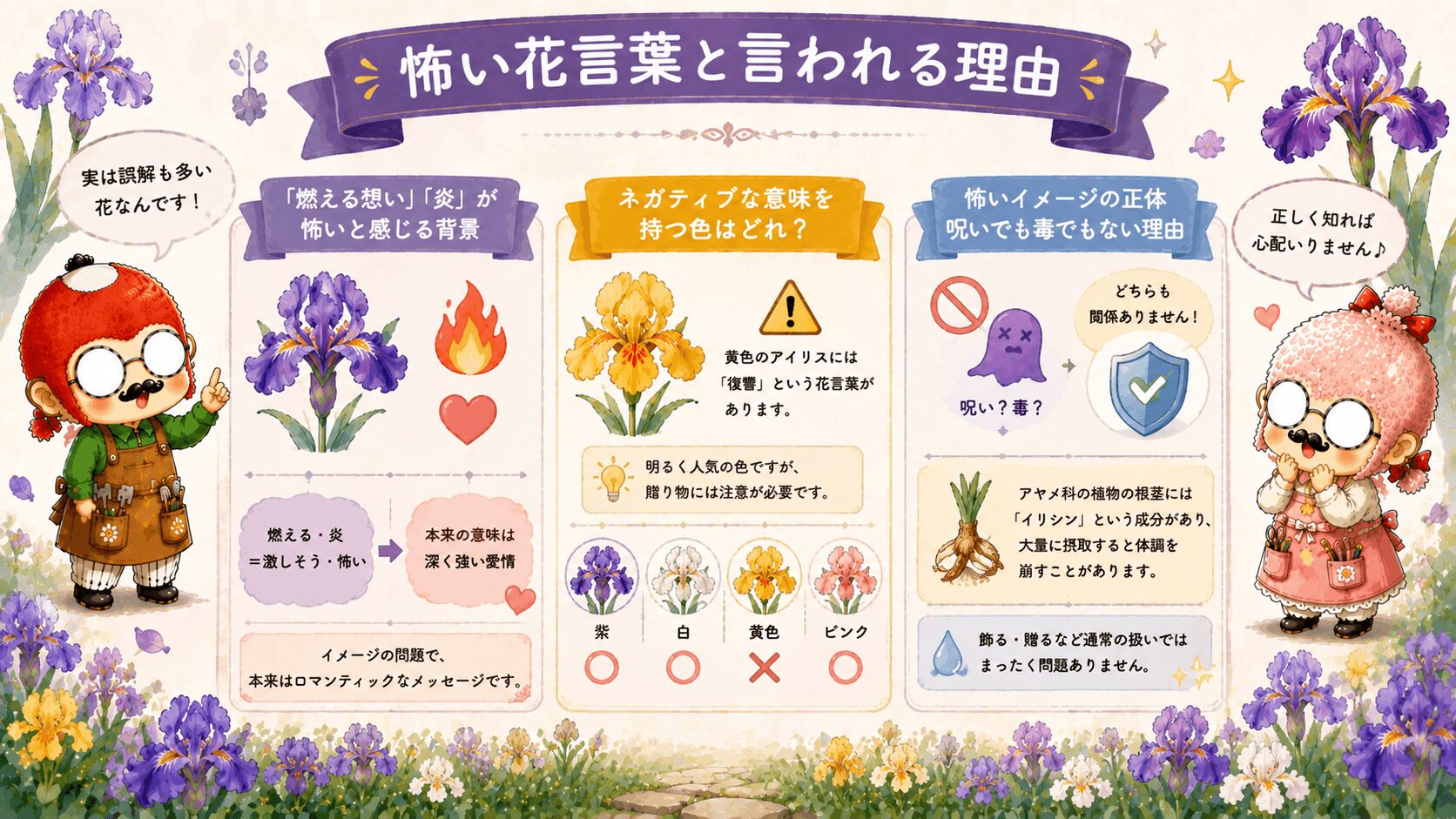 ジャーマンアイリスの怖い花言葉